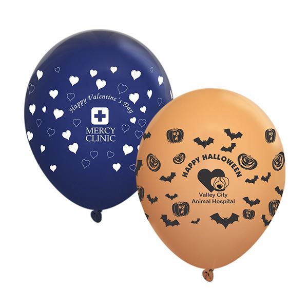 11WRP-FAS 11" Fashion Opaque Wrap Latex Balloons with custom imprint